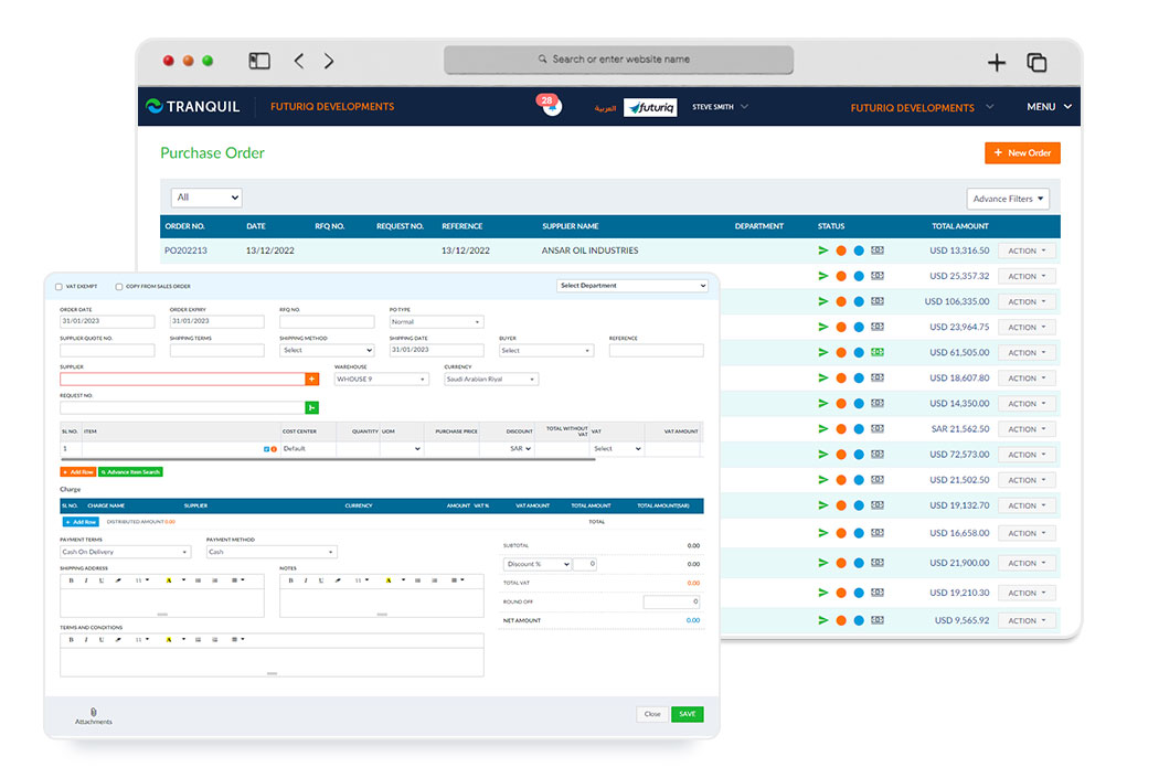 Manage Purchase Order