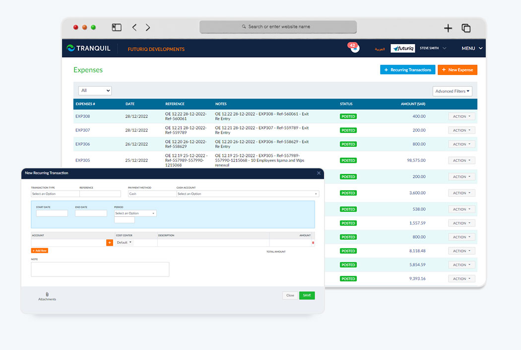 Recurring Payables & Receivables