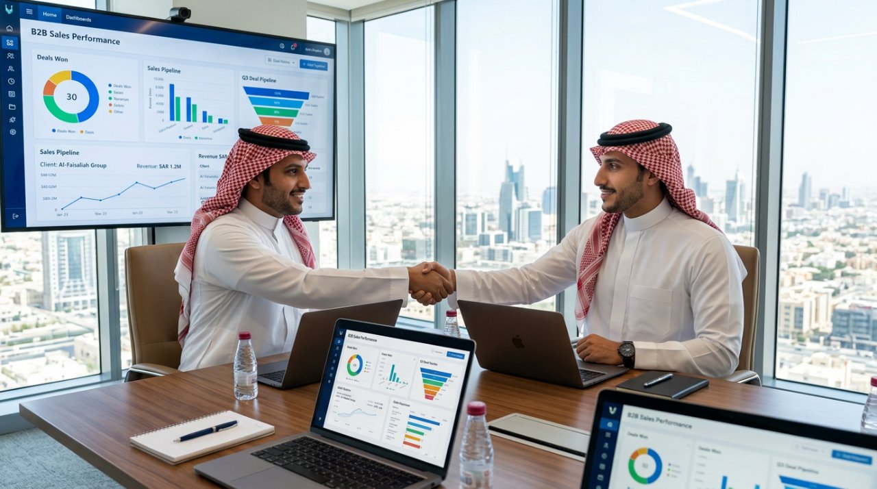 أتمتة دورة مبيعات B2B في السوق السعودي: من العرض للتحصيل عبر ERP